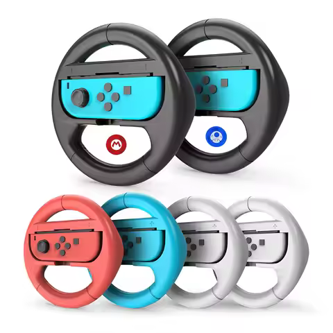 Steering Wheels for NS Switch / OLED JoyCons Controller Attachment Accessory, Racing Wheels for Mari