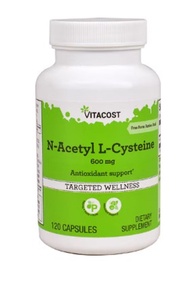 Vitacost N-Acetyl L-Cysteine (NAC) 600 mg เสริมภูมิ  120 capsules ขับสารพิษที่ตับ ยับยั้งการอักเสบขอ