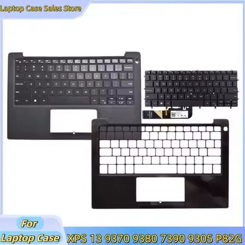 New For XPS 13 9370 9380 7390 9305 P82G Laptop Palmrest Cover C shell 0KPRW0/backlit keyboard