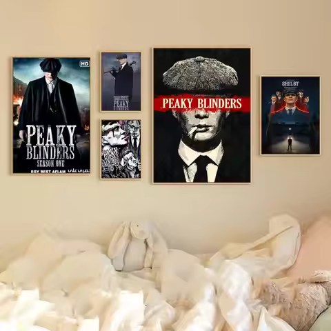 P-Peaky B-Blinders TV Poster Scandinavian Classic Movie Posters Fancy Wall Sticker for Living Room B