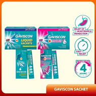 Gaviscon Double Action / Liquid Sachet 10ml x 5 Sachets / 24 Sachets ( Normal / Double Action )