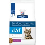 Hills希爾思  貓dd   皮膚食物敏感過敏  處方d/d     鴨肉及豌豆-3.5磅(1.59kg)
