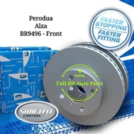 Original Bendix Swiftfit BR9496 Front Disc Rotor - Perodua Alza BEFORE 2013