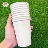 [Karpin] Plain White Paper Cups 1 Set of 10 9oz Paper Cups for Children's Educational Activities