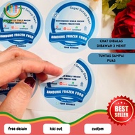 PiNat 9-15 Sticker Label Packaging Vinyl Sticker Food Waterproof Frozen Food Free Logo Design