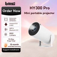 HY300 Pro Projector Android 13 Mini Portable Projector 2+16G Memory Support 1080P HDMI Home Theater
