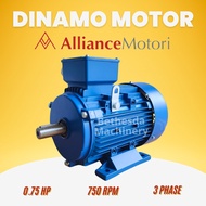 Dinamo 0.75HP 0.5KW Dinamo Motor 0.75 HP Dinamo Alliance 750 RPM 3 Phase B3