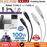 Cable TYPE C TO TYPE C FASH CHARGING 100W INBOX Pudding Series C TO C CABLE 120CM SOFT TPE DATA CABL