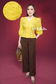 ATASAN BLUS KATUN KANCING HIDUP/baju wanita gereja