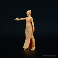 L142 Sexy Cheongsam Beauty Killer 1/64 Miniature Doll Character Model Miniature Landscape Sand Table