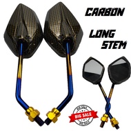 KAWASAKI BARAKO 175 Motorcycle Side Mirror dahon type alloy & long stem standard size carbon cod