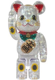 實體店預訂 <日版> 日本直送 Medicom Toy Bearbrick CRYSTAL DECORATE BE@RBRICK CRYSTAL DECORATE 招き猫 千万両 400％ LIGHT