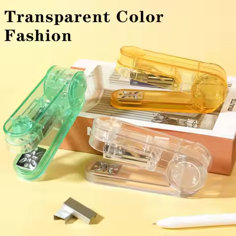 Transparent Stapler 360 Degree Rotating Labor-saving Binding Machine Binding Middle Seam Bookbinding