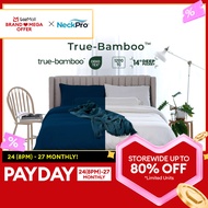 NeckPro True Bamboo Fitted Bedsheet Set | 1200 Thread Count Ultra-Cool OEKO-TEX| Fits Up To 14 Inche