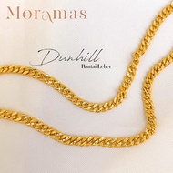 Moramas DUNHILL Hollow Necklaces 916 Gold/ Rantai Leher DUNHILL Kosong Emas 916