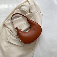 Underarm Bag Handbag Dumpling Bag Women Bag PU Leather Zipper Shoulder Bag Sling Bag Casual Beg Tang