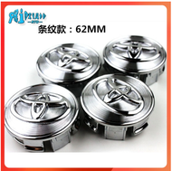 Bộ 4 Miếng Nắp Đậy Trục Bánh Xe Logo Toyota trang trí ốp chụp mâm 62mm Toyota Inova Camry Vios Cho x