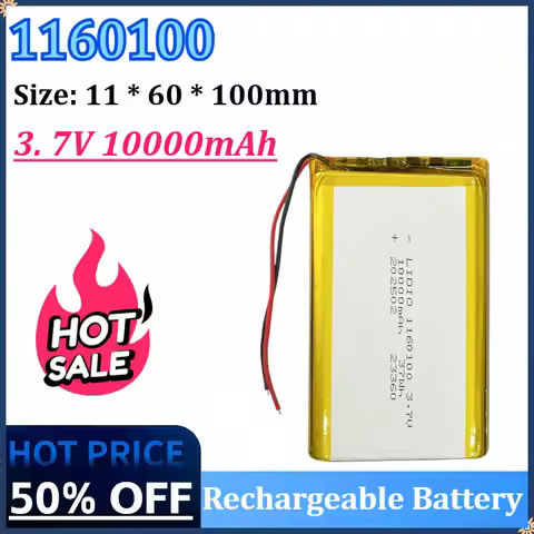 New 1160100 3. 7V 10000mAh Li-po Rechargeable Batteries for Tablet PC Power Bank MP4 Remplacement Ba