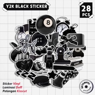 Y2K BLACK Sticker Pack 28pcs | Y2k black vinyl sticker