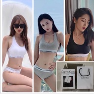 Calvin Klein ชุดชั้นในผู้หญิง CK Bra เนื้อผ้า cotton (2ชิ้น) ของแท้ 100% ระบายอากาศ ดูดซับเหงื่อได้อ