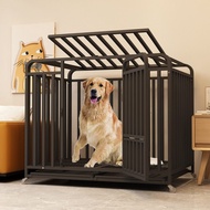 Thickened Full Square Tube Dog Cage Wholesale Dog Cage Large Dog Iron Cage Dog House Indoor Pet Kennel Cage Large