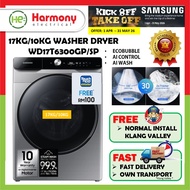 【𝐅𝐑𝐄𝐄 𝐃𝐄𝐋𝐈𝐕𝐄𝐑𝐘+ 𝐈𝐍𝐒𝐓𝐀𝐋𝐋 𝐊𝐋】SAMSUNG 17KG/10KG Front Load WD17T6300GP/SP Inverter Washer Dryer AI Ecob