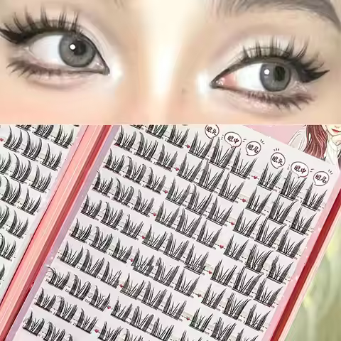 BQI Lazy Cat Elf Eyelashes Book 180pcs Large Capacity Enlarge Your Eyes Naturally DIY Lash Clusters 
