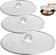 3 Pack Splatter Screen for Frying Pan 13" 11.5" 9.8" Stainless Steel Grease Splatter Guard Ultra Fin