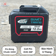 Pin Đóng 20 Cell Chuẩn 10Ah Cell Pin 18650 EVE 25P Đòng Xả Cao Chân Pin Phổ Thông Bảo Hành 6 Tháng