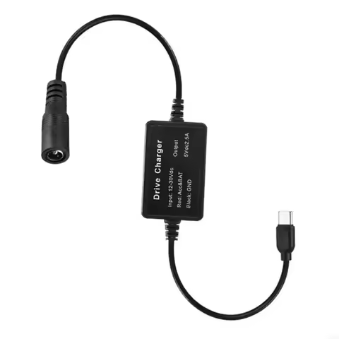 9V/12V/24V DC5521 to USB C Car Power Cable DC5.5x2.1 To Type C Step Down Adapter 5V 2.5A Output For 