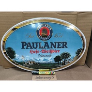 Vintage Paulaner Beer Metal Plate Trademark Plag Guinness Heineken