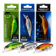 SAWA-D HOTBITE 50mm 6.5g / SAWA-D SUREBITE 50mm 5g / OFMER TANUKI 50mm 6.8g Sinking Minnow LURE