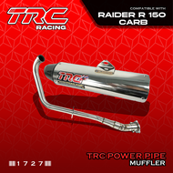 TRC Racing Power Pipe Suzuki Raider 150 Carb Muffler Exhaust with Removable Silencer 1727