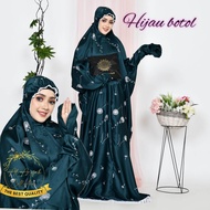 COD Mukena Terusan Dewasa Jumbo Bordir Dandelion Sutra Dan Katun micro Mukena santri Mukena mewah