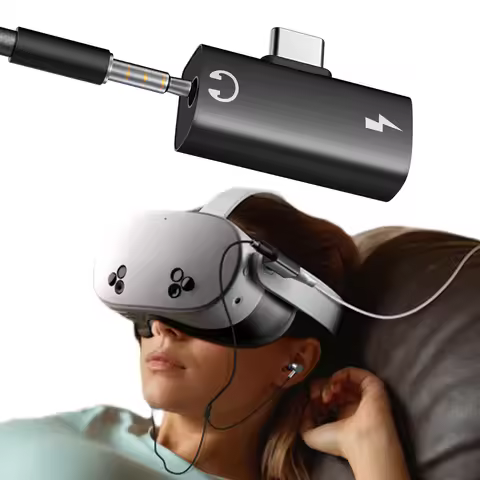 2-in-1 USB Type C To 3.5mm Headphone and PD 30W Charger Adapter USB C to Aux Audio Jack Dongle for M