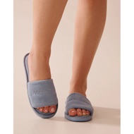 25 USD Haze Blue Terry Cloth Ladies Slippers - Indoor Use