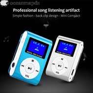 OCEANMAPDZ Mini MP3 Player Portable Lithium Battery Clip Support 32GB TF Card FM Radio