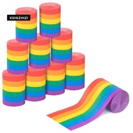 Decoration Rainbow Crepe Paper Streamers 12 Rolls 394 Ft Colorful