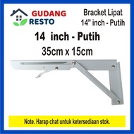 14" Inch Bracket Lipat / Siku / Engsel Folding Rak / Meja / Dinding 14