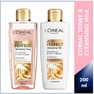 Loreal Paris Age Perfect Cleansing Milk Refreshing Toner 200ml