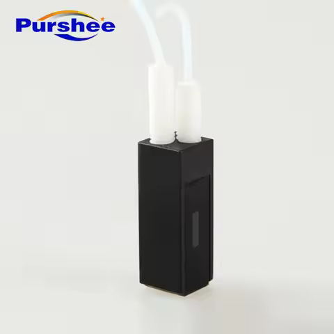 Quartz flow cuvette with M6 threaded connectors(200ul)