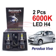 Perodua Viva H4 Car LED Headlamp LED Headlight Bulb 2Pcs 4300K 6000K ygautovehicle.os Recomark