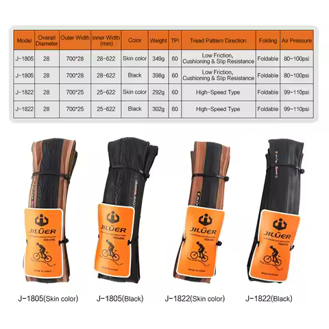 JILÜER 700×25C 700×28C Road Bike Folding Tire 60TPI Anti-slip Ultralight Bicycle Tyre For Road Bike 