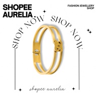 (13-18cm)GT197 CHANEI Titanium Bangle Gelang Rantai Tangan Gift Wedding Jewellery Gold Silver Bracel