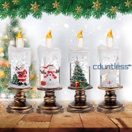 Flickering Flameless Candles Snow Globe Candle Light Christmas Snow Globe Light [countless.my]