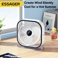 Essager 360° Usb Desktop Fan 3-speed Adjustable Smart Smart Small Fan