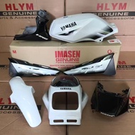 Y964 YAMAHA RXZ IMASEN HITAM PUTIH/MILI (SIAP BAJAK / MAGAT RIBET BESAR) COVER SET WITH STICKER SIAP