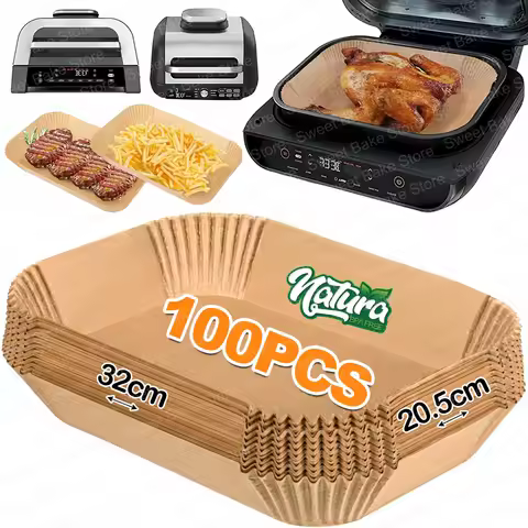 Large Disposable Air Fryer Parchment Paper Liners for Ninja Foodi Max Health Grill & AG551EU/AG651UK