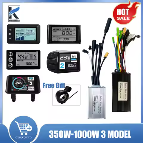 Electric Bicycle 36V/48V 3 Model Sinewave Controller 17A 26A 30A S866 S900 GD01 UKC1 Display SM/WP P