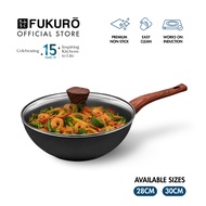 Fukuro Kanzen Forged Non-Stick Wok Pan With Lid (28cm/30cm)